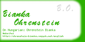 bianka ohrenstein business card